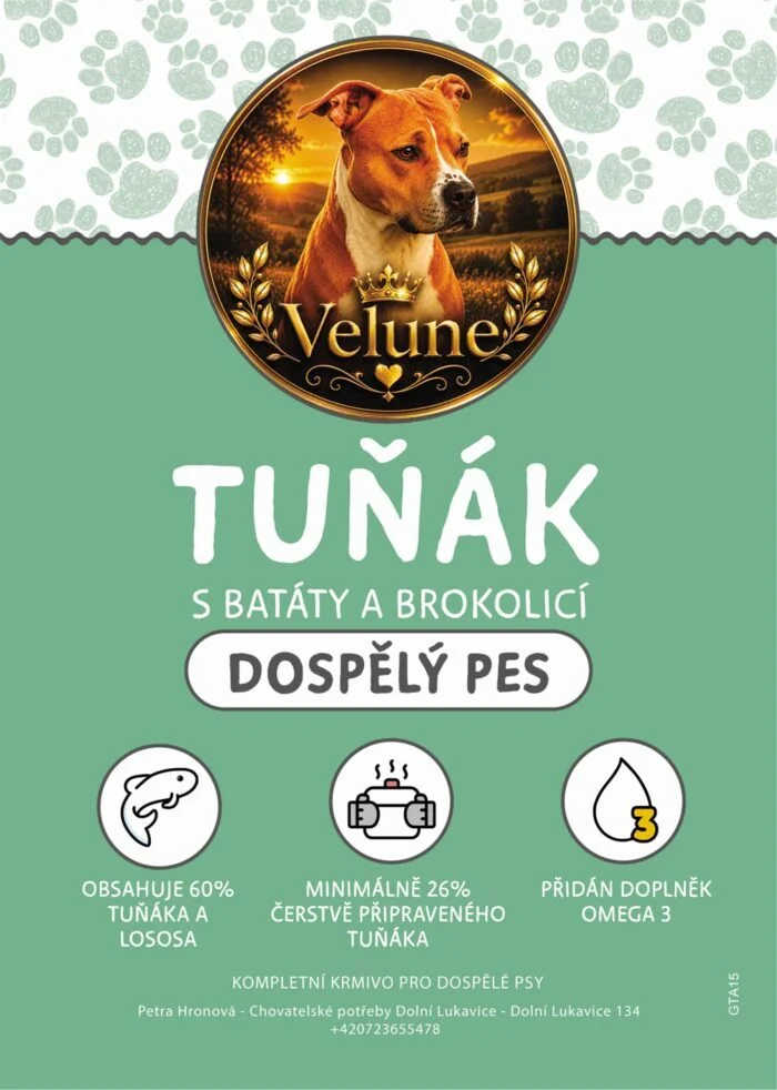 Tuňák s batáty a brokolicí 12kg