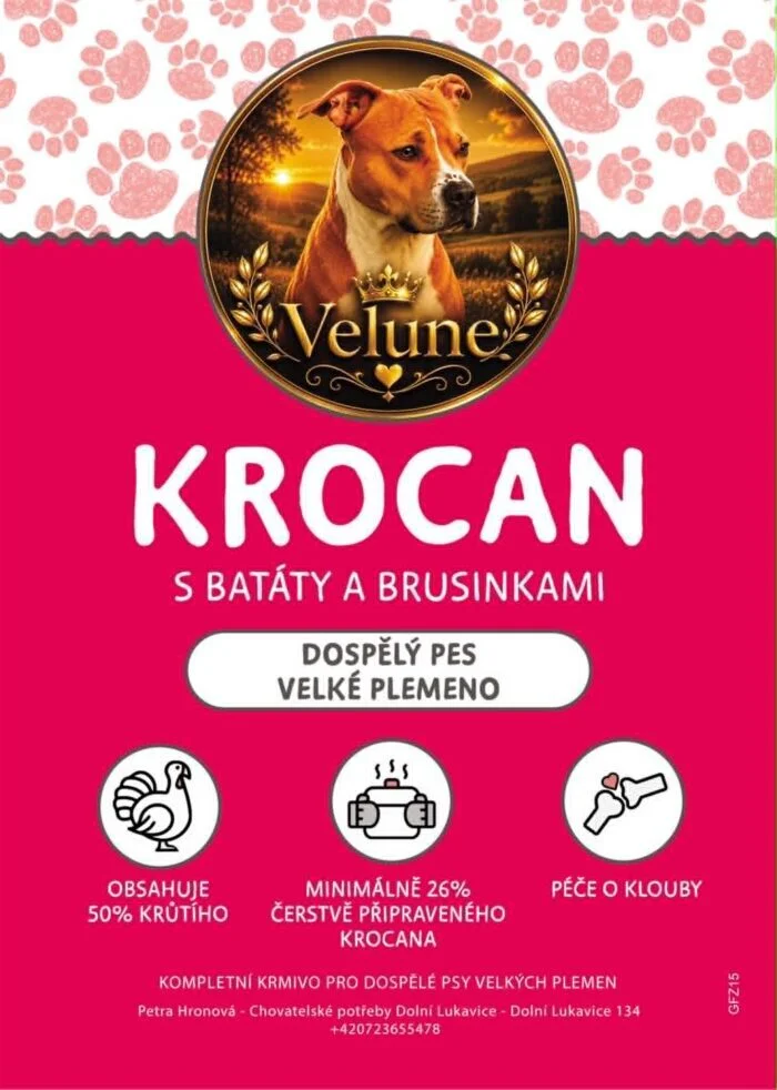 Krocan s batáty a brusinkami 12kg