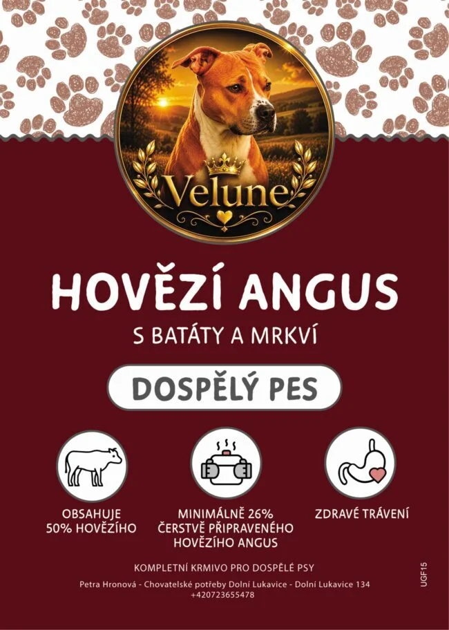 Hovězí Angus s batáty a mrkví 12kg