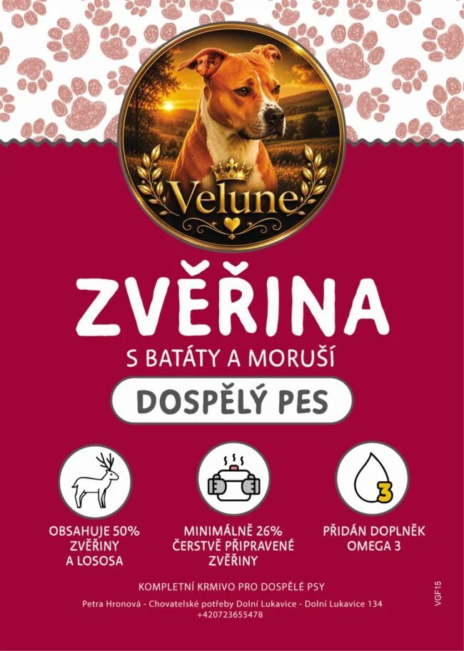 Zvěřina s batáty a moruší 12kg