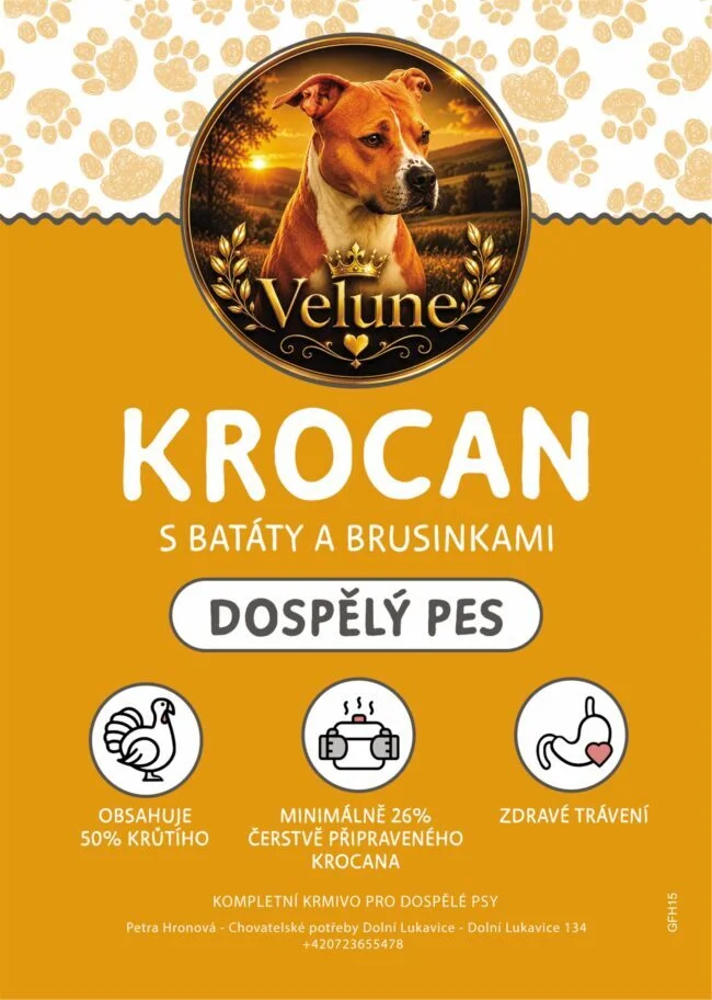 Krocan s batáty a brusinkami 12kg 