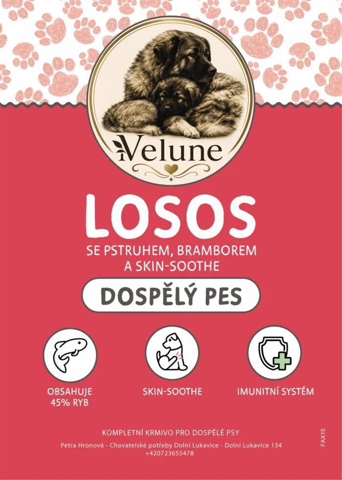 Losos se pstruhem, bramborem a skin-soothe 15kg