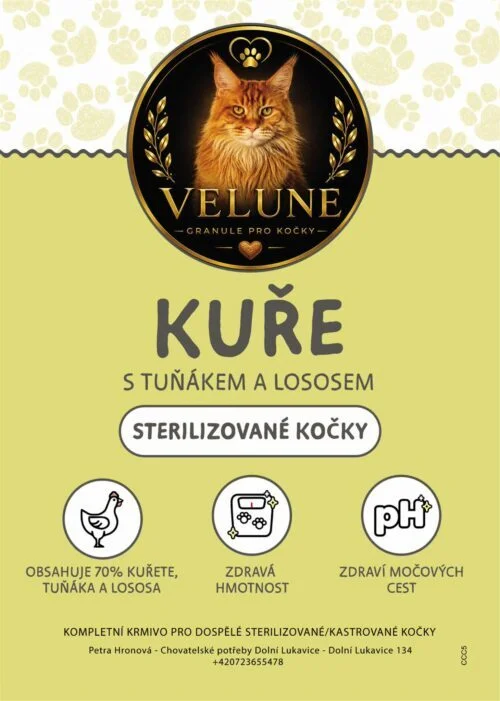 Kuře s tuňákem a lososem 5kg