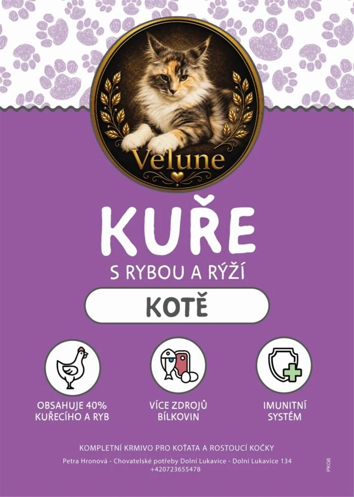 Kuře s rybou a rýží 6kg